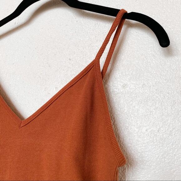 Nordstrom bp. V-Neck Ribbed Thong Bodysuit Size Large - Picture 3 of 10